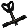 BUMER BOHO Hundegeschirr, gepolstert ohne geteilten Bruststeg, Größe L, Gurtband: PREMIUM Pitch Black, Softshell: schwarz, Ringe: silberfarbig (Edelstahl), Schnallen: schwarz